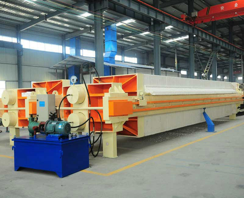 PLC wastewater dewatering hydraulic chamber filter press